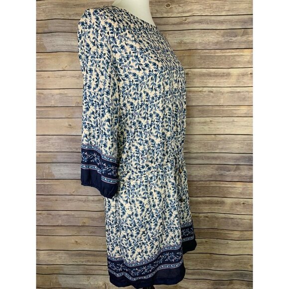 Prato Womens Dress Size 2 Tie Waist Floral Border - Picture 7 of 8